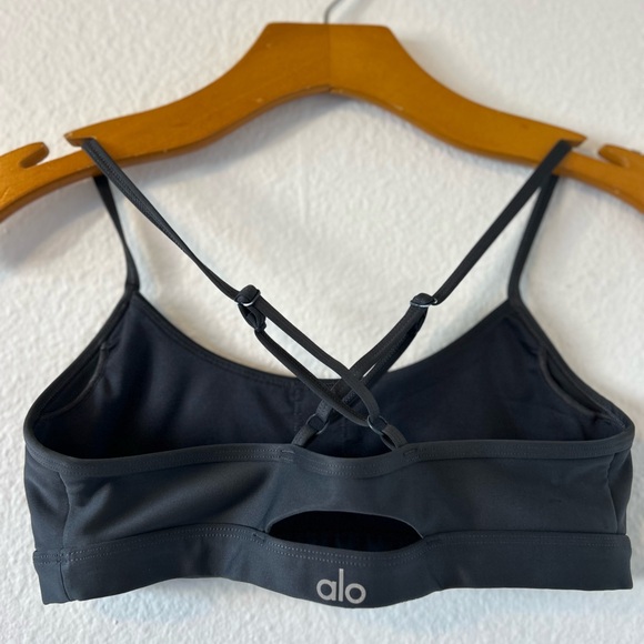 ALO Yoga Gray Strappy Back Top - Picture 6 of 7